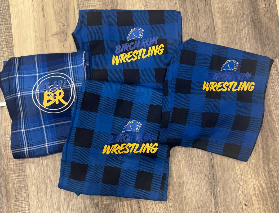 Birch Run Wrestling Bundle - pajamas, hoodie, and blanket set